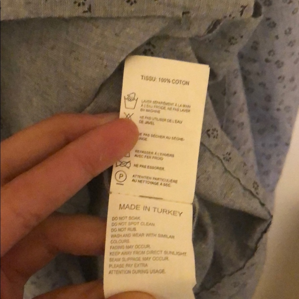 100% cotton very soft blue designer dress - Picture 6 of 6